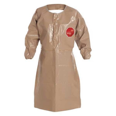 DUPONT Coat Apron, Tychem(R) CPF3, Tan, L, PK6 C3275TTNLG000600