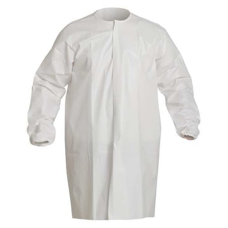 Dupont ProClean Disposable Lab Frock, ProClean(R), Snaps Closure, White, 4XL, 30 PK PC270SWH4X00300B