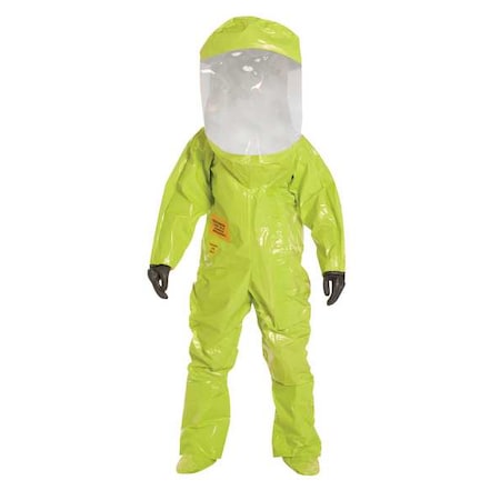 Dupont Encapsulated Training Suit, Lvl A, Front, L TK586SLYLG000100