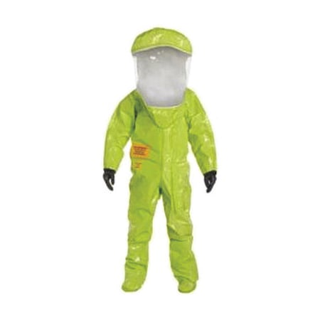 DUPONT Encapsulated Suit, Yellow, Tychem(R) 10000, Hook-and-Loop TK587SLY2X000100