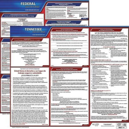 Jj Keller Labor Law Poster, Fed/STA, TN, SP, 20inH, 3yr 200-TN-3