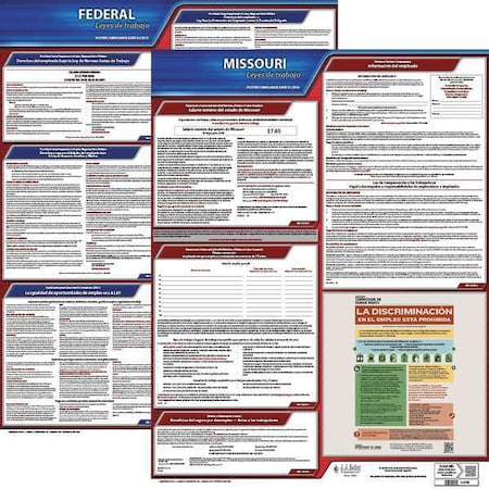 Jj Keller Labor Law Poster, Fed/STA, MO, SP, 20inH, 3yr 200-MO-3