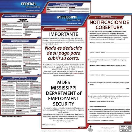 Jj Keller Labor Law Poster, Fed/STA, MS, SP, 20inH, 1yr 200-MS-1