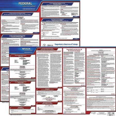 Jj Keller Labor Law Poster, Fed/STA, NV, SP, 20inH, 3yr 200-NV-3