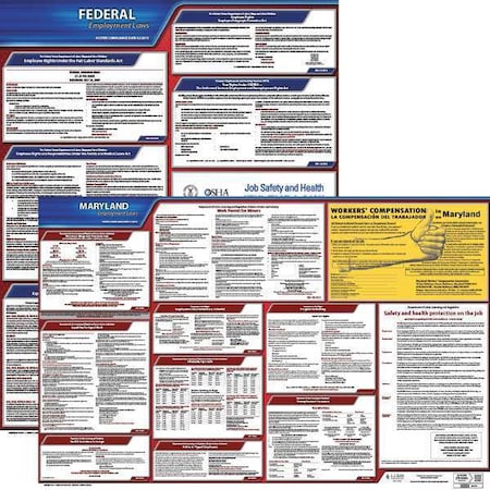 Jj Keller LaborLaw Poster, Fed/STA, MD, ENG, 20inH, 3yr 100-MD-3