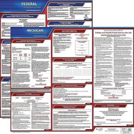 Jj Keller LaborLaw Poster, Fed/STA, MN, ENG, 20inH, 1yr 100-MN-1