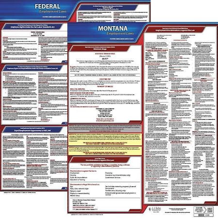 Jj Keller LaborLaw Poster, Fed/STA, MT, ENG, 20inH, 1yr 100-MT-1