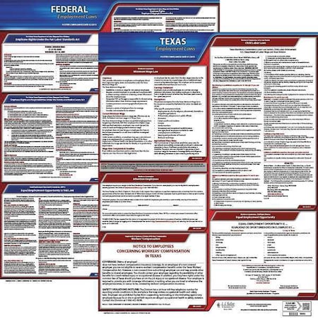 Jj Keller LaborLaw Poster, STA, TX, ENG, 26Wx20inH, 3yr 100-TX-3