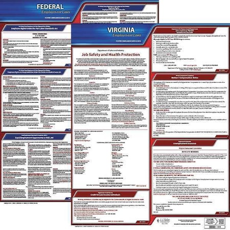 Jj Keller LaborLaw Poster, Fed/STA, VA, ENG, 20inH, 1yr 100-VA-1