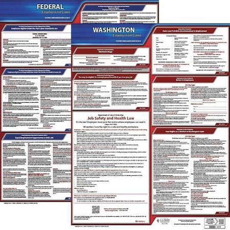 Jj Keller LaborLaw Poster, Fed/STA, WA, ENG, 20inH, 1yr 100-WA-1