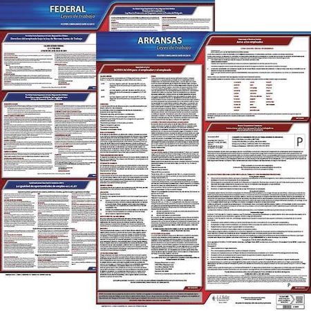 Jj Keller Labor Law Poster, Fed/STA, AR, SP, 20inH, 1yr 200-AR-1