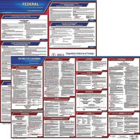 Jj Keller Labor Law Poster, Fed/STA, DC, SP, 20inH, 1yr 200-DC-1