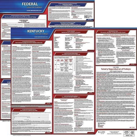 Jj Keller Labor Law Poster, Fed/STA, KY, SP, 20inH, 3yr 200-KY-3