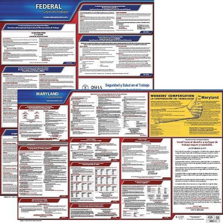 Jj Keller Labor Law Poster, Fed/STA, MD, SP, 20inH, 3yr 200-MD-3