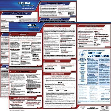 Jj Keller Labor Law Poster, Fed/STA, ME, SP, 20inH, 1yr 200-ME-1