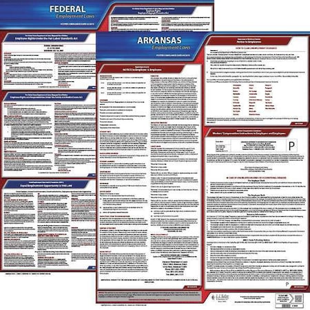 Jj Keller LaborLaw Poster, Fed/STA, AR, ENG, 20inH, 1yr 100-AR-1