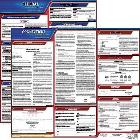 Jj Keller LaborLaw Poster, Fed/STA, CT, ENG, 20inH, 1yr 100-CT-1