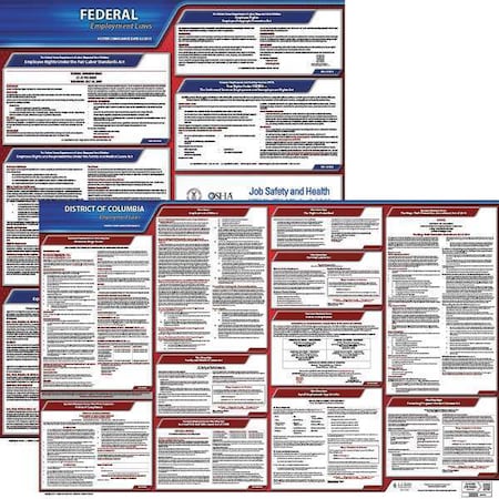 Jj Keller LaborLaw Poster, Fed/STA, DC, ENG, 20inH, 3yr 100-DC-3