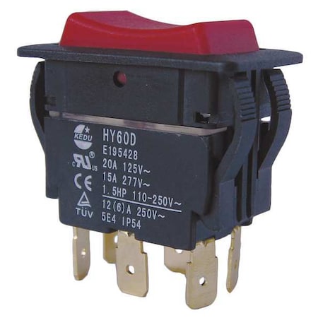 Power First Rocker Switch, DPDT, 6 Connections 29FG42 | Zoro