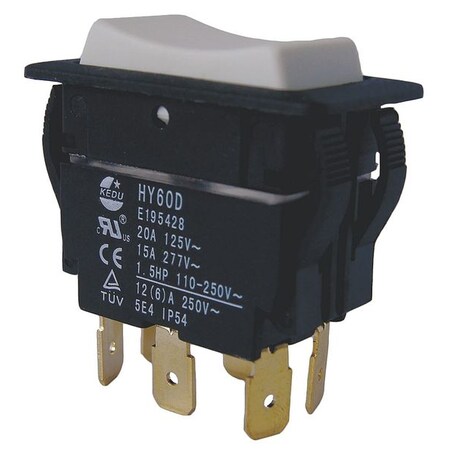 Power First Rocker Switch, DPDT, 6 Connections 29FG44 | Zoro