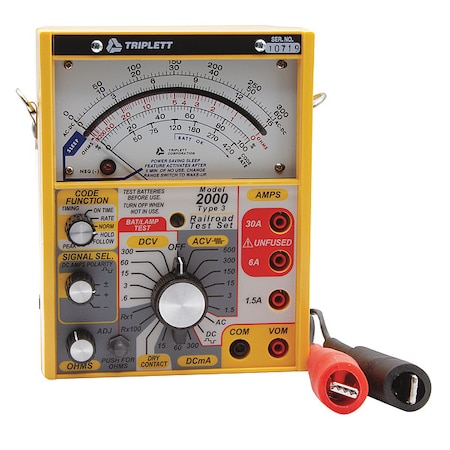 Triplett Analog Railroad Tester, 600V, 25 to 400 Hz 2010