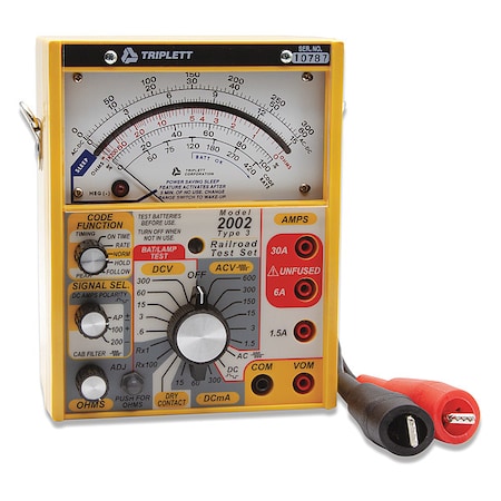 Triplett Analog Railroad Tester, 600V, 30A, Scale 2012