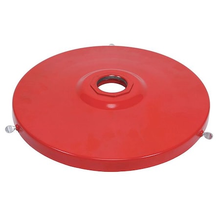 Westward Drum Cover, Screw-On Lid, Red, Steel 29FX06