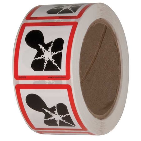 Ghs Safety Safety Label, 2 in. W x 2 in. H, PK500, GHS1308 GHS1308