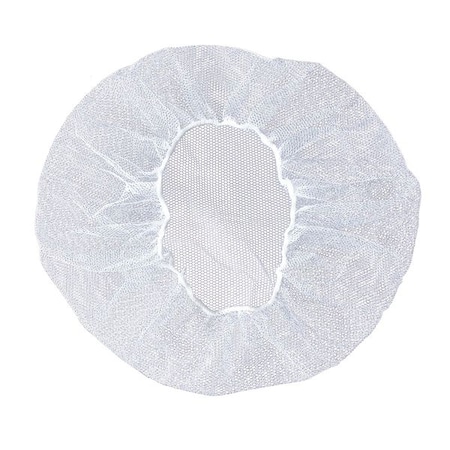 Condor Hairnet, Polyester, White, 24 in Dia., Size Large, 1000PK 29JW41