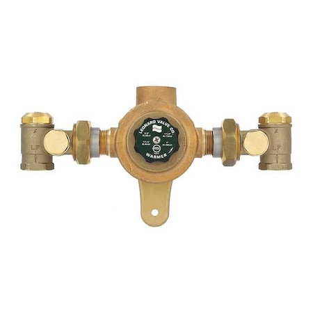 Leonard Valve Mixing Valve, Lead Free Bronze, 43 gpm LV-982-LF-RF