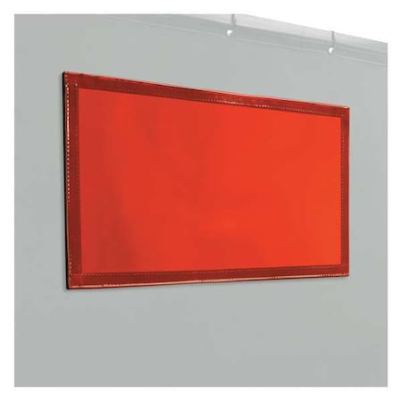 Steiner Welding Curtain Window, Transparent Vinyl, 2 ft L., 2 ft. W., 1 ft. H., 13 oz/sq yd, Orange 338WV-1X2