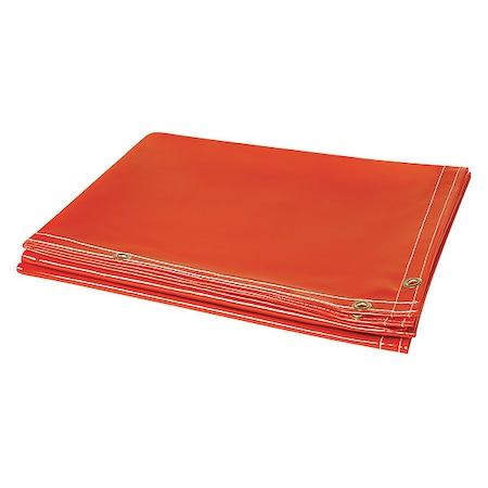 STEINER Welding Curtain, 6 ft. W, 4 ft., Orange 348-4X6