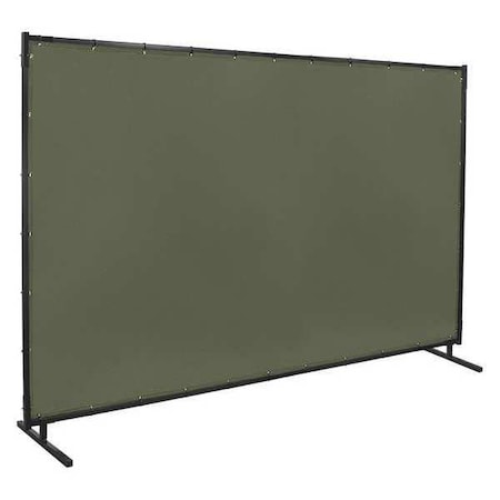 Steiner Welding Screen, Vinyl, 10 ft. W., 6 ft. H., 12 oz/sq yd, 350 Degrees F Withstand Temp., Olive Green 501HD-6X10