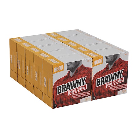 Georgia-Pacific Dry Wipe, Brawny Pro Dispenser Box, Hydro-entangled HEF, 9 in x 12 1/2 in, 200 Sheets, White, 10 Pk 29316