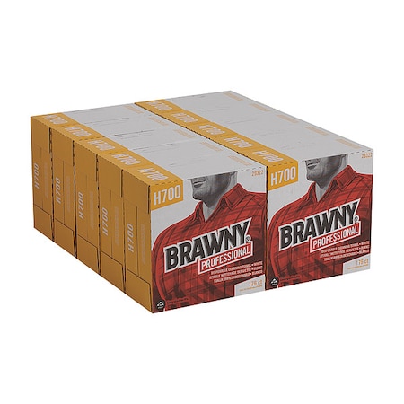 Georgia-Pacific Dry Wipe, Brawny Pro Dispenser Box, Hydro-entangled HEF, 9 in x 12 1/2 in, White, 176 Sheets, 10 Pk 29322