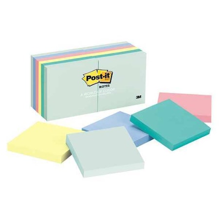 Post-It Sticky Notes, 3x3 In., Marseille, PK12 654-AST
