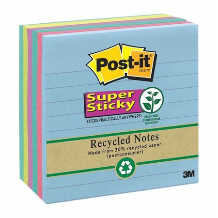 Post-It Sticky Notes, Assorted Tropical, PK6 675-6SST