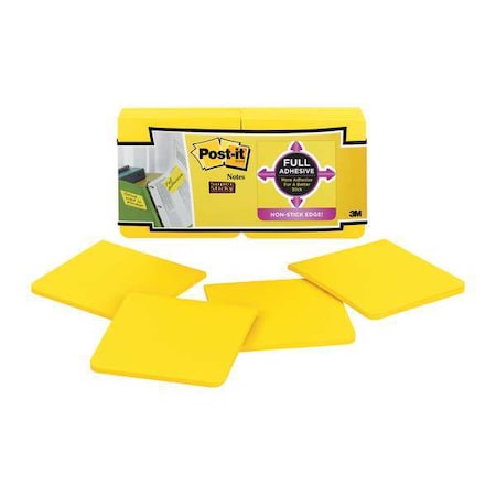 Post-It Full Adhesive Sticky Notes, 3x3, YW, PK12 F330-12SSY
