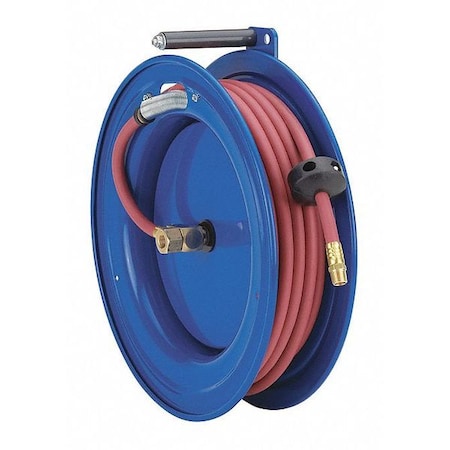 Coxreels Spring Return Hose Reel, 3/8 in Hose Diameter, 25 ft Length, 300 psi Max. Pressure, Brass SR15L-L325