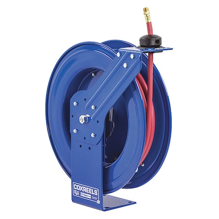 Coxreels Spring Return Hose Reel, 3/8 in Hose Diameter, 100 ft Length, 300 psi Max. Pressure, Brass, Blue SH-N-3100