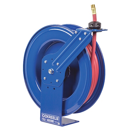 Coxreels Spring Return Hose Reel, 1/2 in Hose Diameter, 50 ft Length, 300 psi Max. Pressure, Brass, Blue SH-N-450