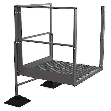 Tri-Arc Turn Platform, 20 in Platform Ht, Aluminum, 500 lb Load Capacity URTTP20