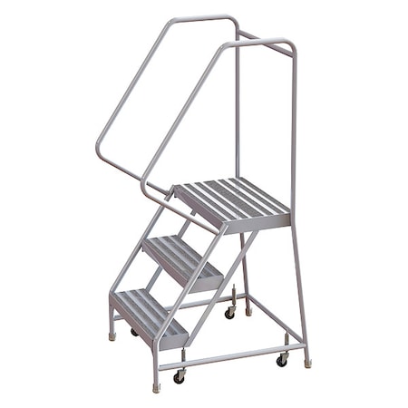 Tri-Arc 62 in H Aluminum Rolling Ladder, 3 Steps, 350 lb Load Capacity WLAR103164