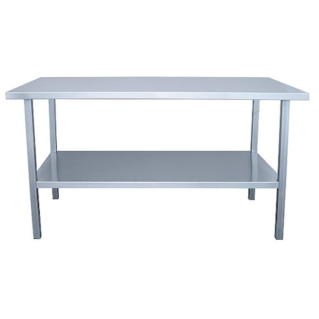 Jamco Workbenches, Stainless Steel, 72" W, 34" Height, 1200 lb., Straight UK372
