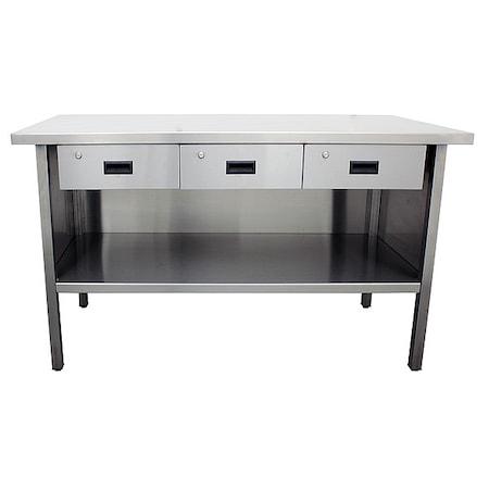 Jamco Workbenches, Stainless Steel, 72" W, 35" Height, 1200 lb., Straight VO372