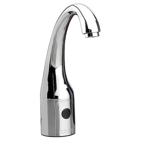 CHICAGO FAUCET Electronic Sensor Single Hole Mount, 1 Hole Mid Arc Bathroom Faucet, Chrome plated WWG116.879.AB.1T