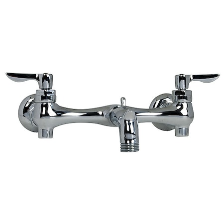 American Standard Lever Handle Straight Service Sink Faucet, 8" Mount, Chrome 2 Hole 8350235.002