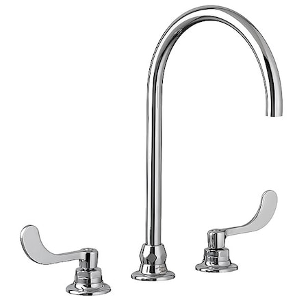 American Standard Manual Gooseneck Kitchen/Bathroom Faucet, 8" Mount, Chrome 3 Hole 6540188.002