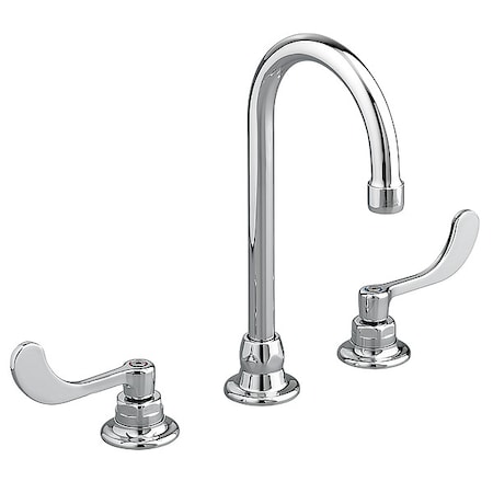 American Standard Manual Gooseneck Kitchen/Bathroom Faucet, 8" Mount, Chrome 3 Hole 6540178.002