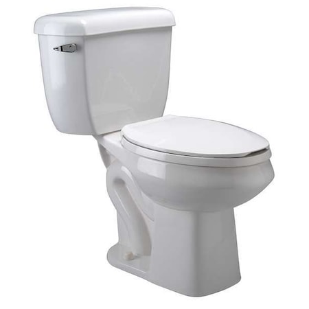 Zurn Tank Toilet, 1.6 gpf, Siphon Jet, Floor Mount Mount, Elongated, White Z5560